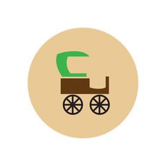 Fototapeta na wymiar stylish icon in color circle retro carriage