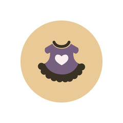 stylish icon in color circle child dress 