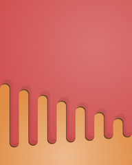 Orange plastic comb on a red background.