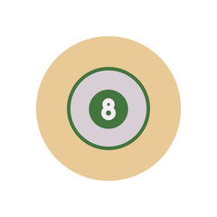 stylish icon in color circle billiard ball 