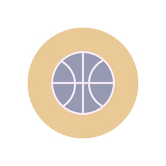 stylish icon in color circle Basketball ball 