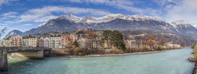 beautiful landscape panorama of Innsbruck , Austria