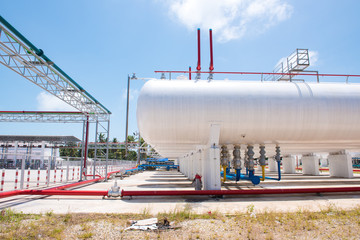 storage of gasoline in the horizontal tanks and pipeline
