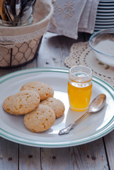 Homemade sugar cookies with honey