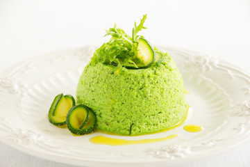 Flan-zucchini cake.
