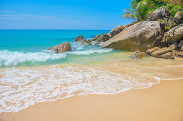 Kata Noi beach stone boulders