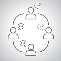 people chat line icon