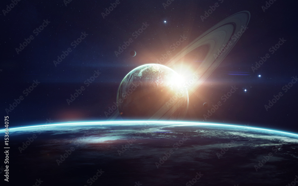 Canvas Prints deep space imagination, planets, stars and galaxies in endless universe elements of this image furni