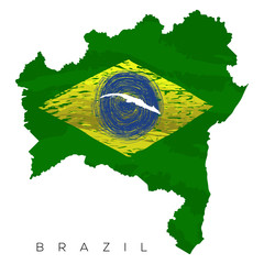 Isolated Brazilian map