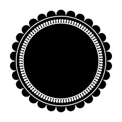 round label sticker emblem decoration pictogram vector illustration