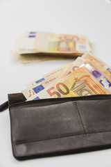 Money is important for everybody make us financial freedom, euro banknotes , us dollar banknotes,