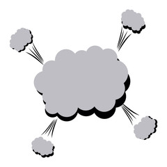 comic cloud bubble speech explosion pop art vector illustration