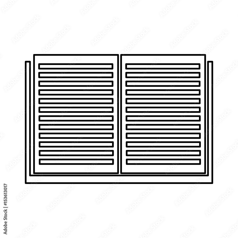Poster open book read learn library image vector illustration