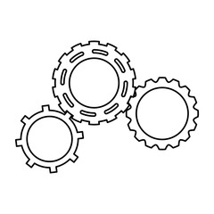 gears engineering mechanical wheel cogs vector illustration