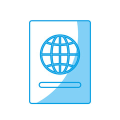 passport document icon over white background. vector illustration