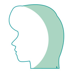 profile head woman human female avatar vector illustration