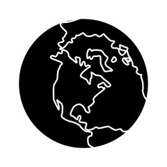 earth planet icon over white background. vector illustration