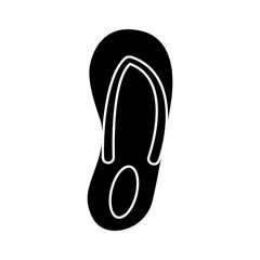 beach sandals icon over white background. vector illlustration