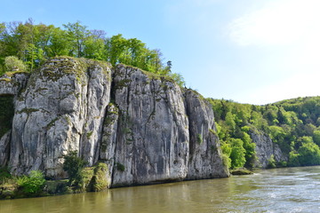 Fototapeta na wymiar Donaudurchbruch bei Weltenburg in Niederbayern