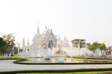 Fototapeta na wymiar Wat White temple Wat Rong Khun