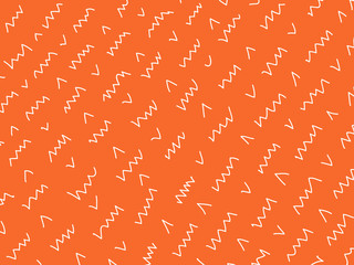 Fun and bright orange doodle pattern background - 153623003