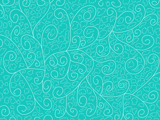 Blue ornamental doodle pattern background - 153624823