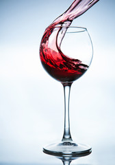 Red wine splashing