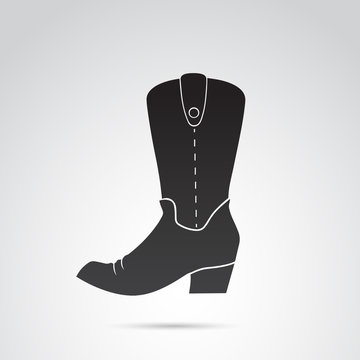 Cowboy boots vector icon.