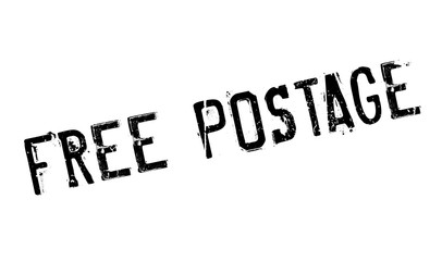 Free Postage rubber stamp. Grunge design with dust scratches. Effects can be easily removed for a clean, crisp look. Color is easily changed.