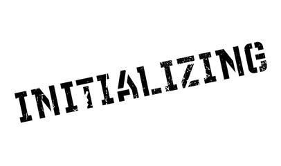 Initializing rubber stamp. Grunge design with dust scratches. Effects can be easily removed for a clean, crisp look. Color is easily changed.
