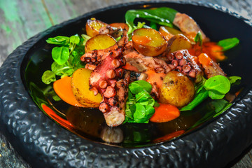 Grilled Octopus Salad close