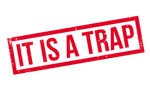 It Is A Trap rubber stamp. Grunge design with dust scratches. Effects can be easily removed for a clean, crisp look. Color is easily changed.