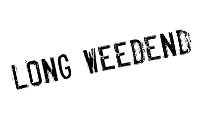 Long Weedend rubber stamp. Grunge design with dust scratches. Effects can be easily removed for a clean, crisp look. Color is easily changed.
