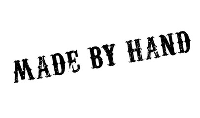 Made By Hand rubber stamp. Grunge design with dust scratches. Effects can be easily removed for a clean, crisp look. Color is easily changed.