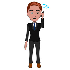 Obraz premium Isolated businessman illustration