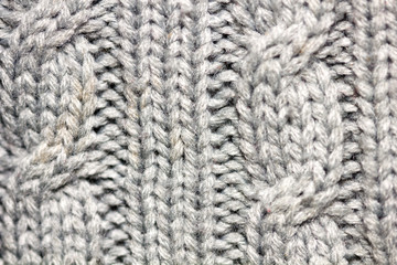 Closeup of grey wool, background