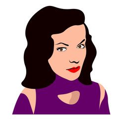 Isolated woman portrait