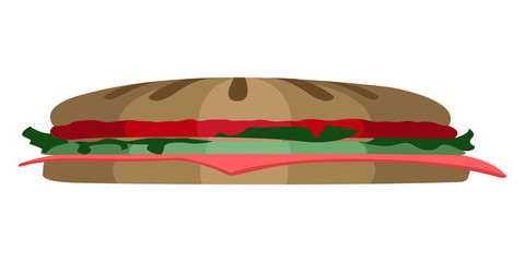 Isolated colored sandwich