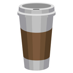 Isolated coffee plastic cup