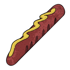 Isolated retro sausage