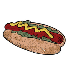 Isolated retro hot dog