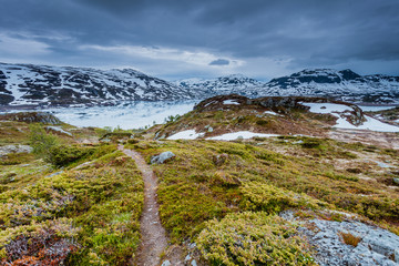 Norway scenic mountain landscape.