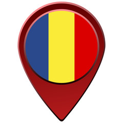 Fototapeta premium Isolated Romanian flag