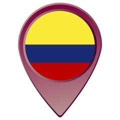 Isolated Colombian flag