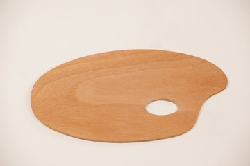 Wooden palette on white background