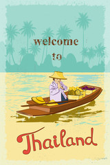 Welcome to Thailand retro poster