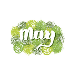 May calligraphy lettering.