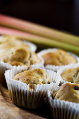 Food still life Rhubarb Muffins 