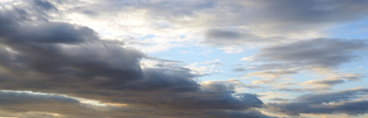 Cloud sky at sunset.