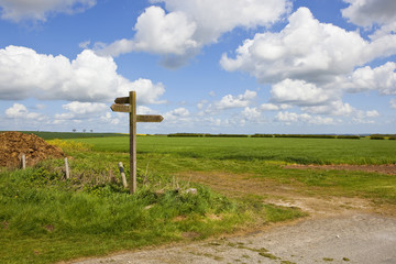 wooden bridleway sign